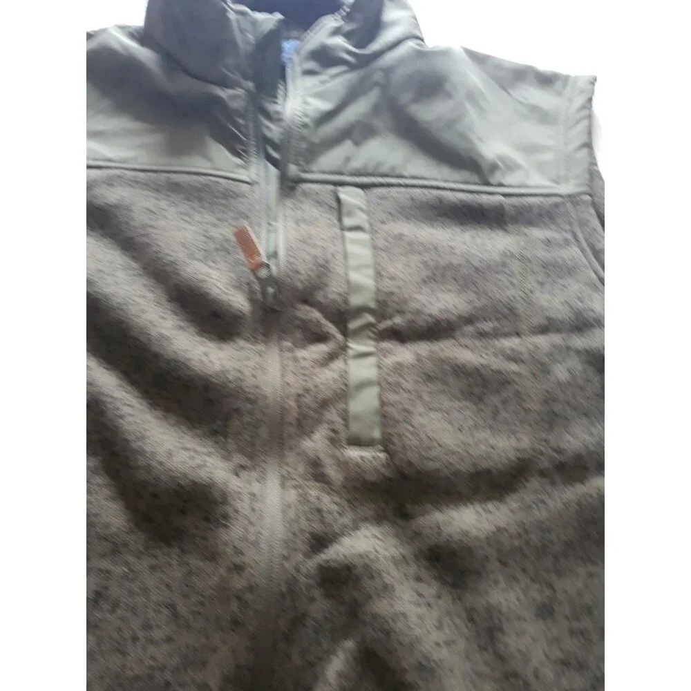 NWT George Vest Size Size 2XL Full Zip‎ Fleece Sleeveless Men Boy Green Pockets